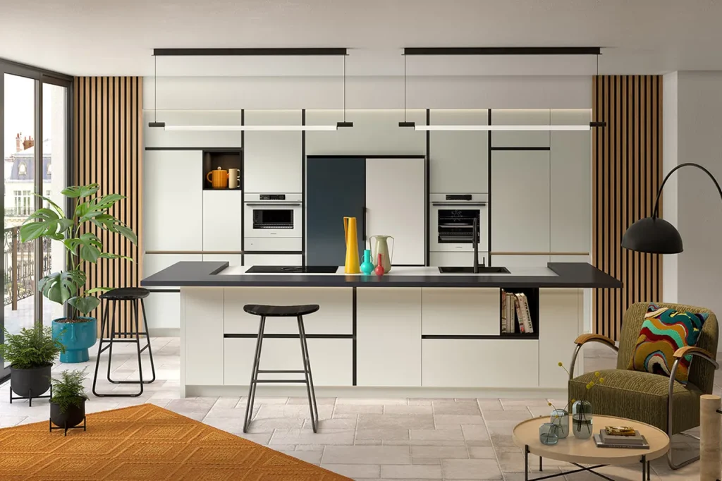 cuisine avec plein de rangements