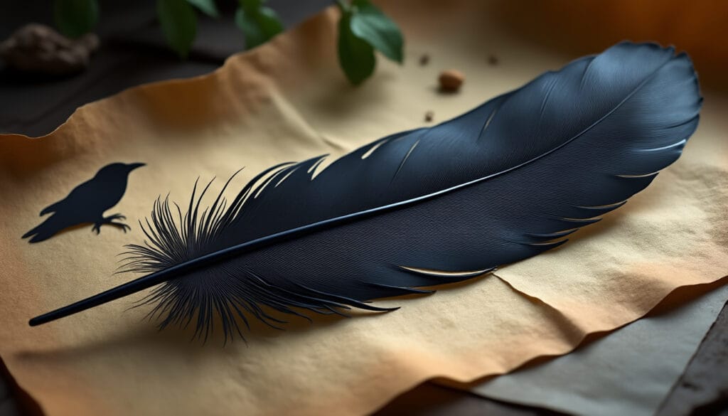 Signification Plume Noire Devant La Porte