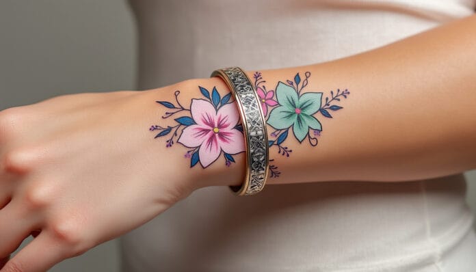Tatouage bracelet femme : un choix tendance et personnel en 2025 découvrez le tatouage bracelet femme en 2025 : une tendance à la fois chic et personnelle qui exprime votre style unique. offrez-vous un bijou inscriptible sur la peau, symbole de votre identité.